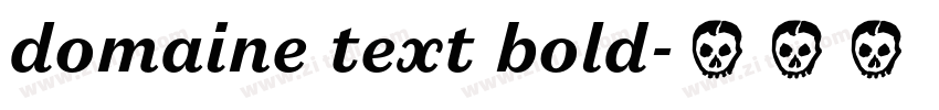 domaine text bold字体转换